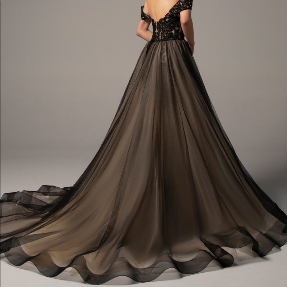 Cocomelody Black Wedding Dress
